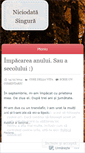 Mobile Screenshot of niciodatasingura.wordpress.com