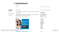 Desktop Screenshot of listenbeheard.wordpress.com