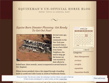 Tablet Screenshot of equineman.wordpress.com