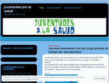 Tablet Screenshot of jovenesxlasalud.wordpress.com