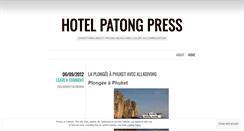 Desktop Screenshot of hotelpatongpress.wordpress.com