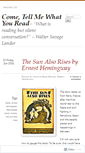 Mobile Screenshot of cometellmewhatyouread.wordpress.com