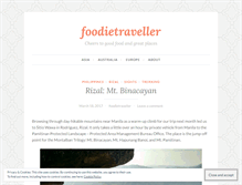 Tablet Screenshot of foodietraveller.wordpress.com