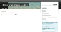 Desktop Screenshot of beingorganized101.wordpress.com