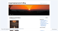 Desktop Screenshot of lingeringimpression.wordpress.com
