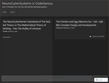 Tablet Screenshot of neurocybersystems.wordpress.com