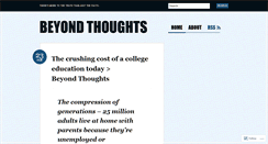 Desktop Screenshot of beyondthoughts.wordpress.com