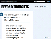 Tablet Screenshot of beyondthoughts.wordpress.com