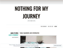 Tablet Screenshot of nothingformyjourney.wordpress.com