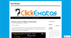Desktop Screenshot of clickexatas.wordpress.com