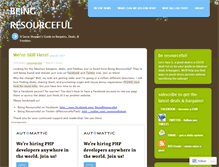 Tablet Screenshot of beingresourceful.wordpress.com