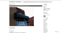 Desktop Screenshot of burritowisdom.wordpress.com