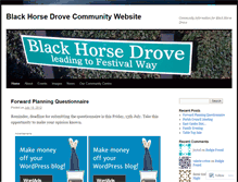 Tablet Screenshot of blackhorsedrove.wordpress.com