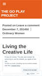 Mobile Screenshot of goplayproject.wordpress.com