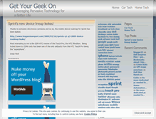 Tablet Screenshot of geturgeekon.wordpress.com