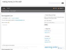 Tablet Screenshot of earningspider.wordpress.com