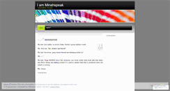 Desktop Screenshot of minahspeak.wordpress.com