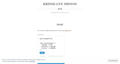 Desktop Screenshot of krissielynphotos.wordpress.com