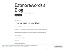 Tablet Screenshot of eatmorewords.wordpress.com