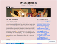 Tablet Screenshot of dreamsofmerida.wordpress.com