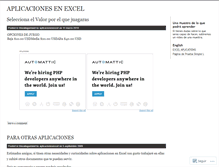 Tablet Screenshot of aplicacionesexcel.wordpress.com