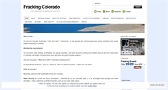 Desktop Screenshot of frackingcolorado.wordpress.com
