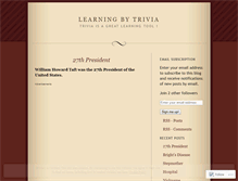 Tablet Screenshot of learningbytrivia.wordpress.com