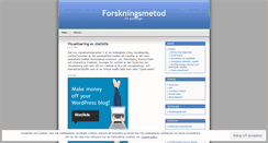 Desktop Screenshot of forskningsmetod.wordpress.com