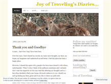 Tablet Screenshot of joyoftraveling.wordpress.com