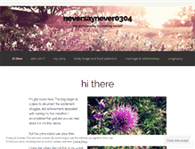 Tablet Screenshot of neversaynever0304.wordpress.com