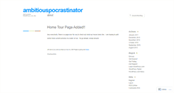 Desktop Screenshot of ambitiouspocrastinator.wordpress.com