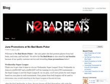 Tablet Screenshot of nobadbeatspoker.wordpress.com