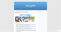 Desktop Screenshot of learnpolish.wordpress.com