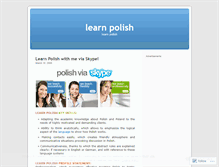 Tablet Screenshot of learnpolish.wordpress.com