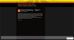 Desktop Screenshot of muslimanonline.wordpress.com