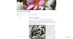 Desktop Screenshot of graceinleadership.wordpress.com