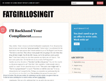 Tablet Screenshot of fatgirllosingit.wordpress.com