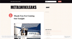 Desktop Screenshot of metalwikileaks.wordpress.com