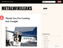 Tablet Screenshot of metalwikileaks.wordpress.com