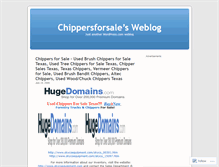 Tablet Screenshot of chippersforsale.wordpress.com