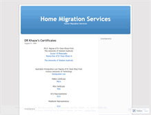 Tablet Screenshot of homemigration.wordpress.com