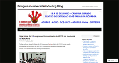 Desktop Screenshot of congressouniversitariodaufcg.wordpress.com