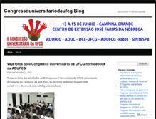 Tablet Screenshot of congressouniversitariodaufcg.wordpress.com