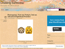 Tablet Screenshot of chasingsantosha.wordpress.com