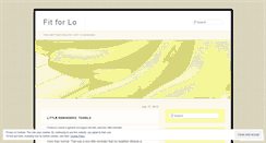 Desktop Screenshot of fitforlo.wordpress.com