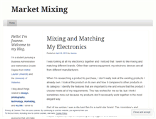 Tablet Screenshot of marketmixing.wordpress.com