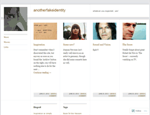 Tablet Screenshot of anotherfakeidentity.wordpress.com