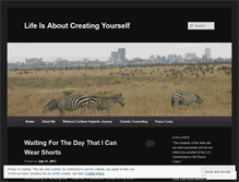 Tablet Screenshot of lifeisaboutcreatingyourself.wordpress.com