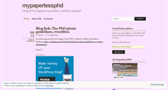 Desktop Screenshot of mypaperlessphd.wordpress.com