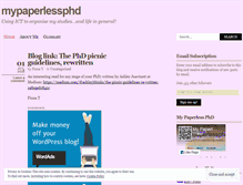 Tablet Screenshot of mypaperlessphd.wordpress.com